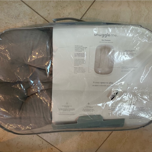 Snuggle Me Kids Lounger - Gray - Picture 1 of 4